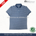 men`s 100% cotton indigo dye polo,indigo stripe polo t shirt,indigo yarn dye polo